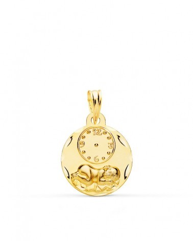 Medalla oro 9k Niño de la Hora reloj 15mm