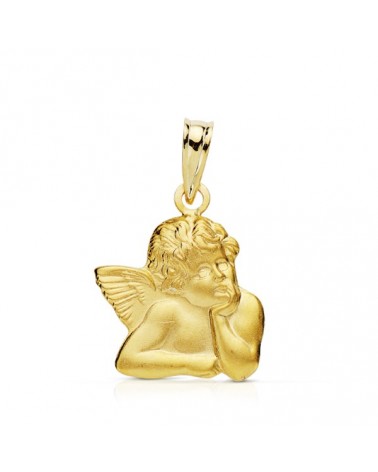 Colgante oro 9k ángel silueta 16x14 mm