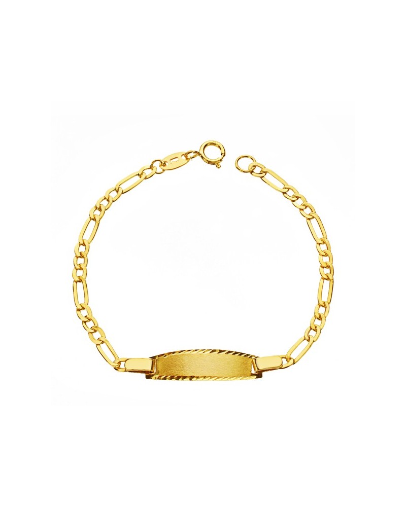 Esclava oro 9k amarillo cadena 3x1 13,5 cm
