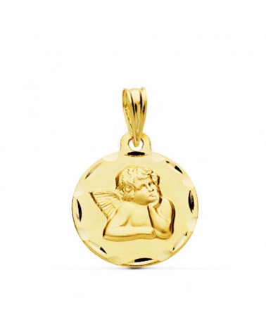 Medalla oro 9k ángel 16mm