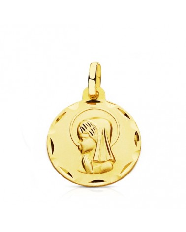 Medalla oro 9k Virgen niña 18mm