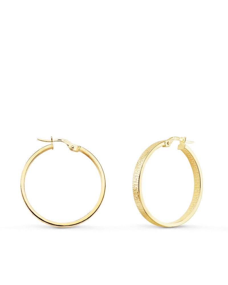 Aros oro 9k amarillo greca 28 mm