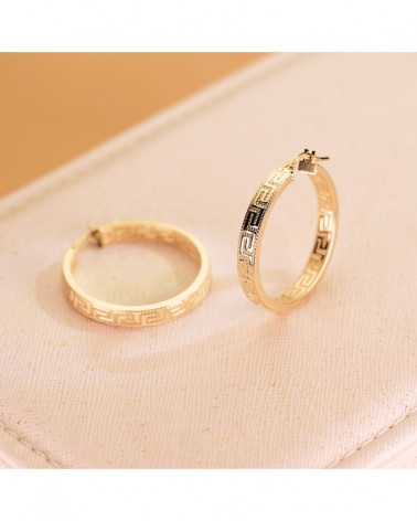 Aros oro 9k amarillo greca 28 mm