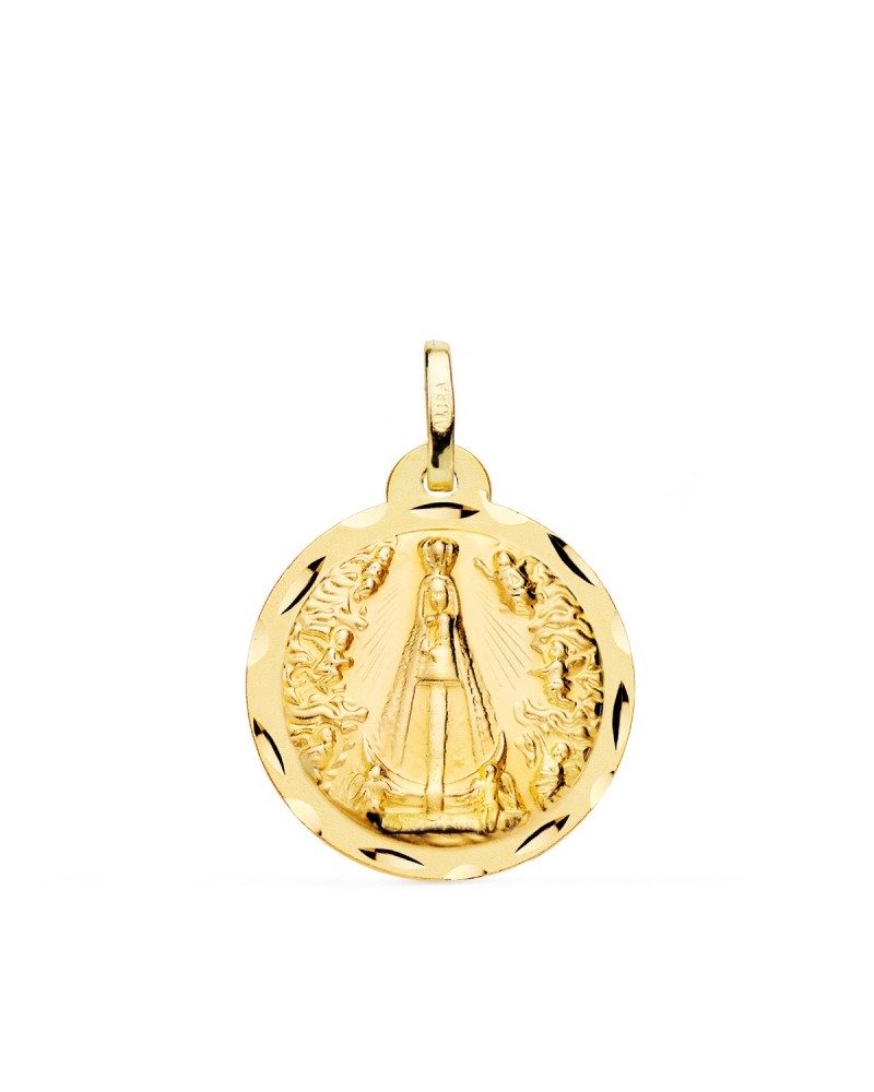Medalla oro 9k Virgen Nuestra Señora de Begoña 20mm