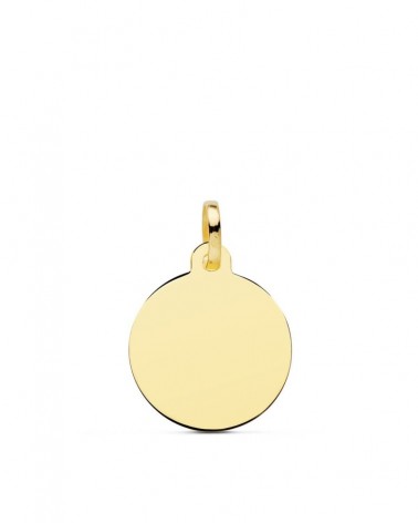 Chapa oro 9k amarillo lisa 16mm