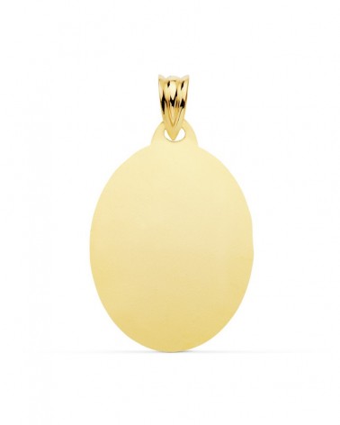 Pergamino oro 9k oval personalizable 26x20mm