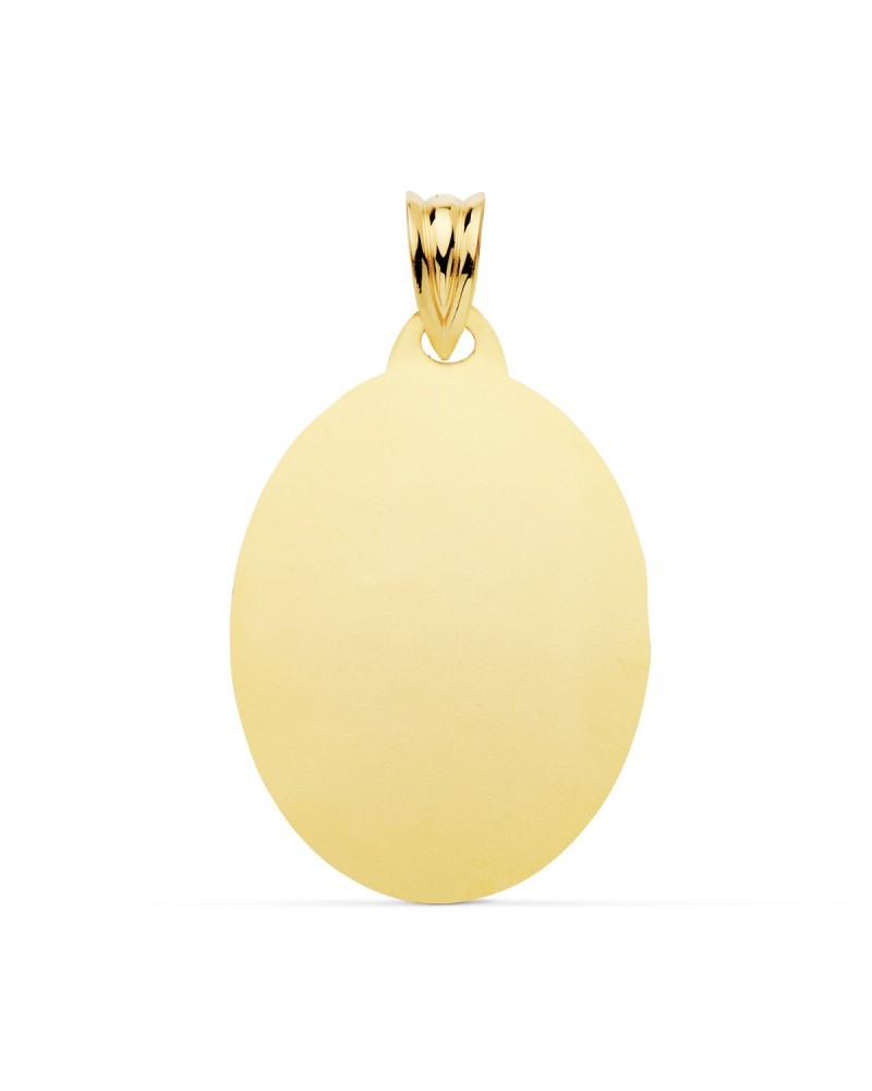Pergamino oro 9k oval personalizable 26x20mm