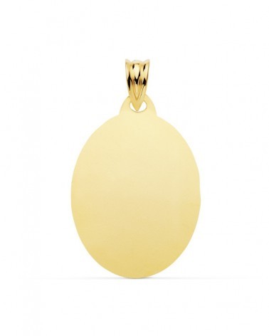 Pergamino oro 9k oval personalizable 26x20mm