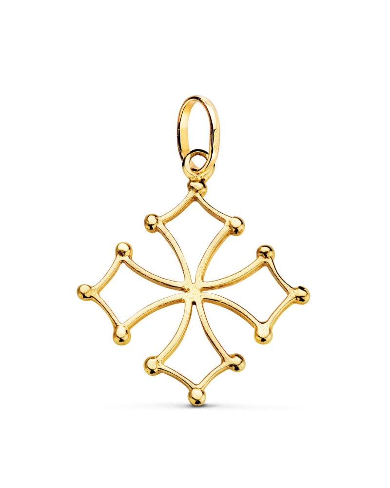 Cruz oro 9k Occitania calada 28x24mm