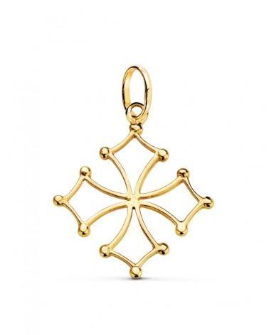 Cruz oro 9k Occitania calada 28x24mm