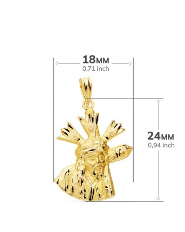 Colgante oro 9k Cristo del Gran Poder 24x18 mm