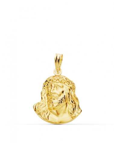 Colgante Cristo oro 9k cabeza Murillo 20x16 mm