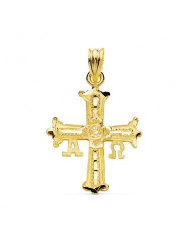Cruz oro 9k amarillo Covadonga 27x24mm