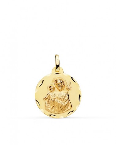 Medalla oro 9k San José 18mm amarilla