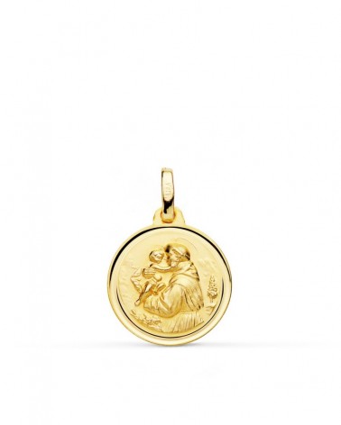 Medalla oro 9k amarillo San Antonio 16mm