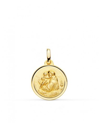 Medalla oro 9k amarillo San Antonio 16mm