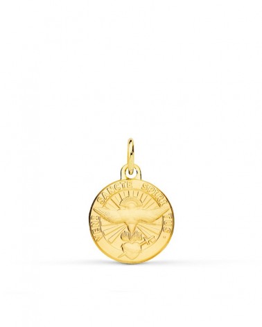 Medalla oro 9k Espíritu Santo latina 14mm