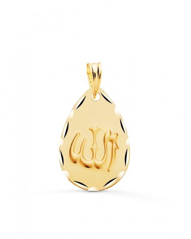 Medalla oro 18k Alá símbolo religioso 22x14 mm