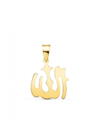 Medalla oro 18k Alá símbolos religiosos 16x15 mm
