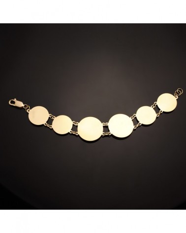 Pulsera oro 18k motivo medusa 20 mm