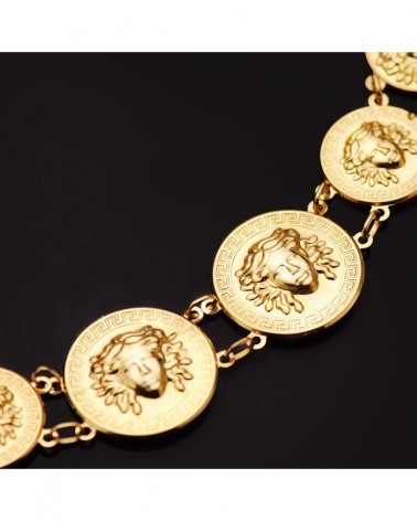 Pulsera oro 18k motivo medusa 20 mm