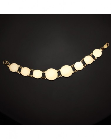 Pulsera oro 18k medusas talladas 20,5 cm
