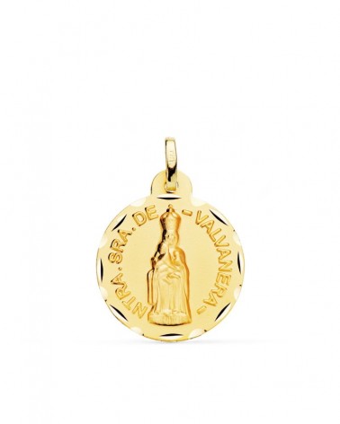Medalla oro 18k Nuestra Señora de Valvanera tallada 20mm