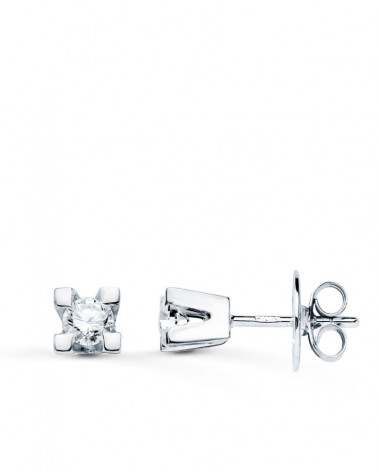 Pendientes oro blanco 18k diamante laboratorio 2,75mm