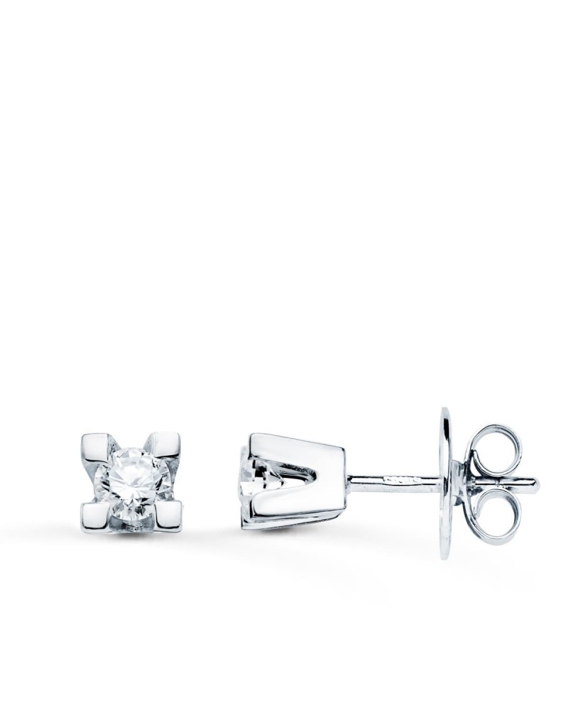 Pendientes oro blanco 18k diamante laboratorio 2,75mm