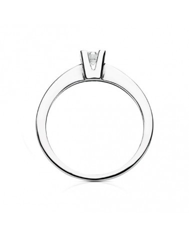 Solitario oro blanco 18k diamante 0,20 quilates