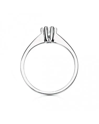 Solitario oro blanco 18k diamante brillante 0,20 quilates