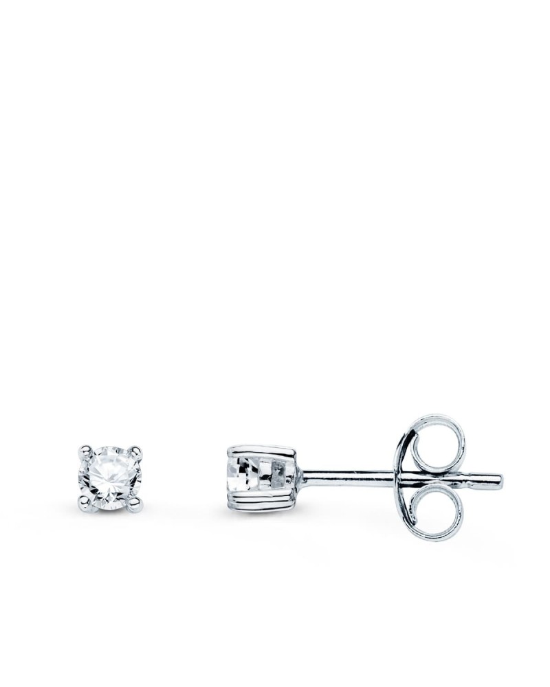 Pendientes oro blanco 18k diamante laboratorio 2,75mm