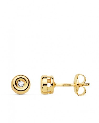 Pendientes oro 18k diamante laboratorio 5,5mm