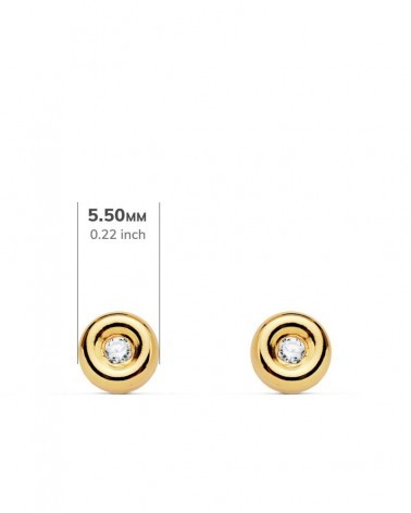 Pendientes oro 18k diamante laboratorio 5,5mm