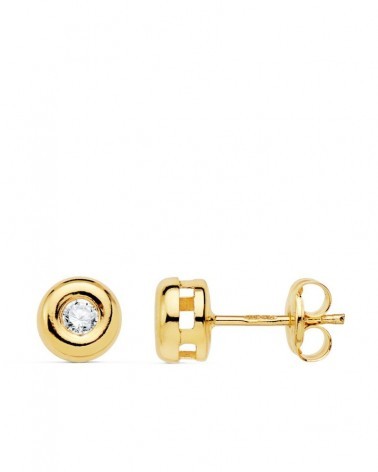 Pendientes oro 18k diamantes laboratorio cierre presión