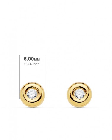 Pendientes oro 18k diamantes laboratorio cierre presión
