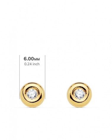 Pendientes oro 18k diamantes laboratorio cierre presión