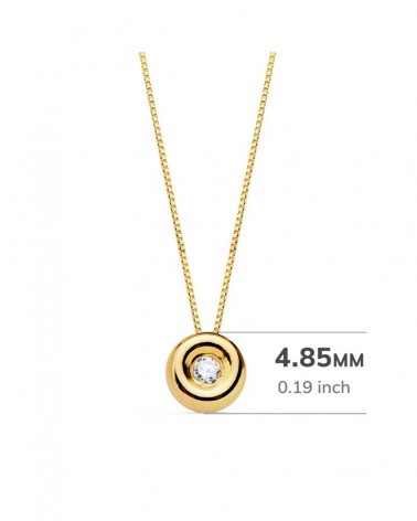 Colgante oro 18k diamante engastado circonferencia