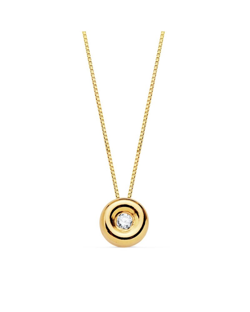 Gargantilla oro 18k diamante laboratorio chatón 5,5mm