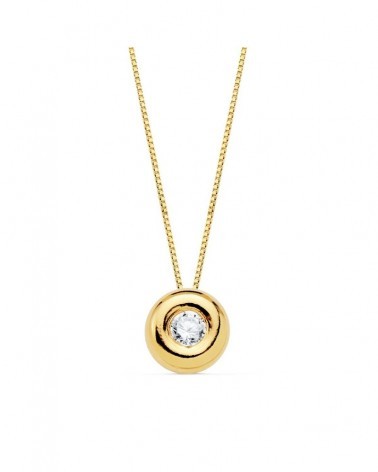 Gargantilla oro 18k diamante chatón 42cm