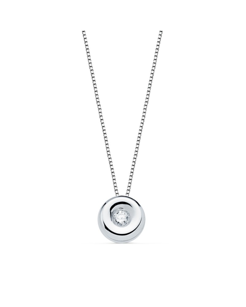 Gargantilla oro blanco 18k diamante laboratorio 42cm