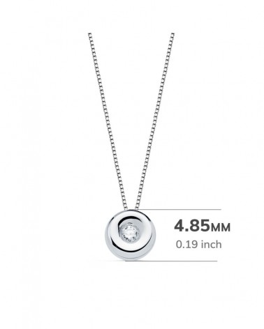 Gargantilla oro blanco 18k diamante laboratorio 42cm