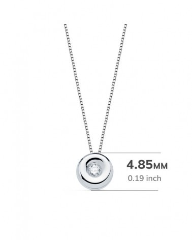Gargantilla oro blanco 18k diamante laboratorio 42cm