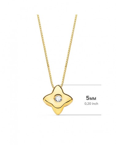 Gargantilla oro 18k estrella diamante laboratorio 0,015 ct