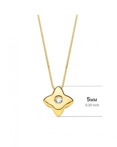 Gargantilla oro 18k estrella diamante laboratorio 0,015 ct