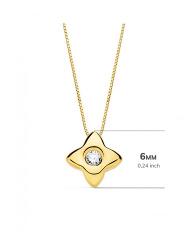 Gargantilla oro 18k estrella diamante laboratorio 0,050ct