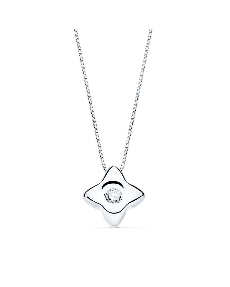 Gargantilla oro 18k estrella diamante laboratorio 42cm