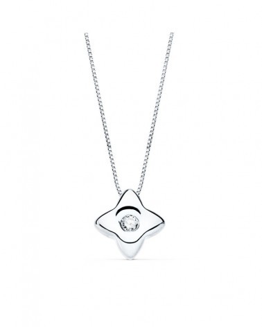 Gargantilla oro 18k estrella diamante laboratorio 42cm