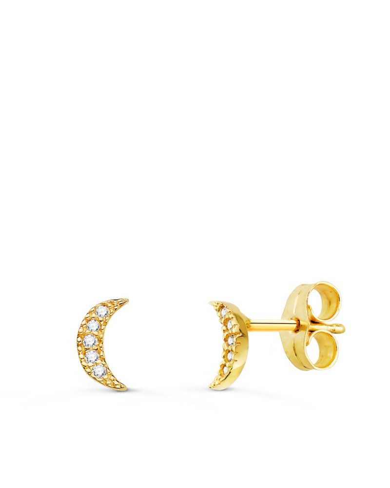 Pendientes oro amarillo 18k cierre presión 0,77 gramos