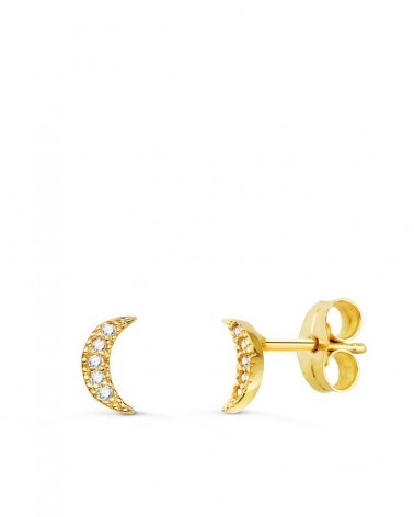 Pendientes oro amarillo 18k cierre presión 0,77 gramos